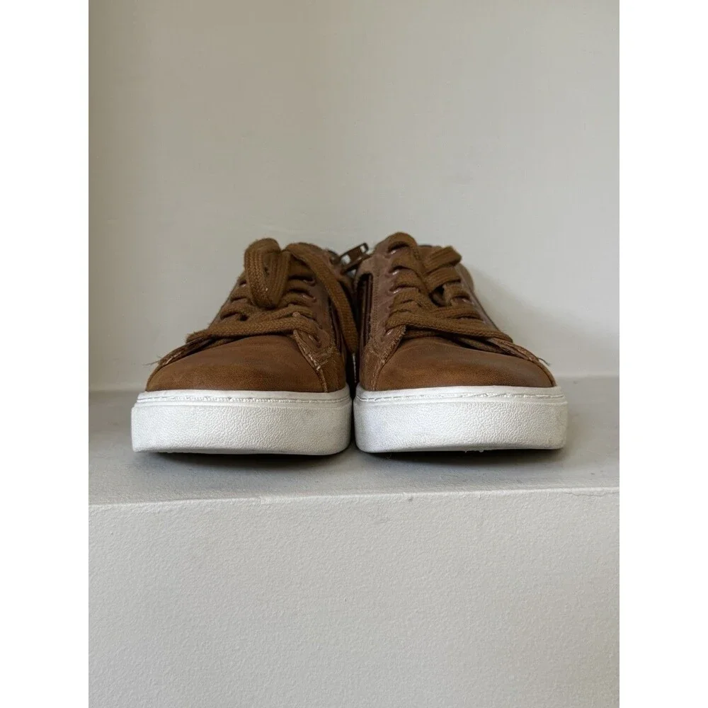 Geox Respira Womens Size 5 EU 37 Side Zip Sneakers Brown Black